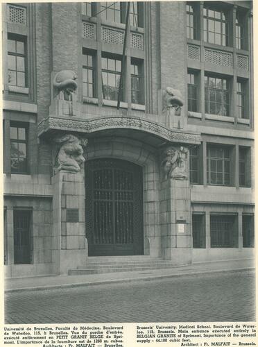 Boulevard de Waterloo 115, entrée, [i]Société Anonyme de Merbes-Sprimont Bruxelles[/i], Bruxelles, 1936, p. 24.