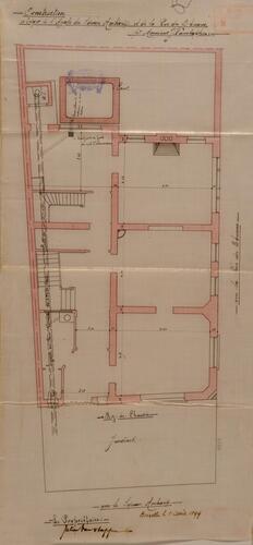 Ambiorixsquare 50, plan van de benedenverdieping, SAB/OW 6639 (1898).