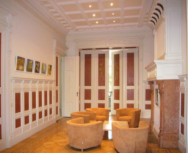 Palmerstonlaan 20, benedenverdieping, eetkamer in de richting van de salon (foto 2009).