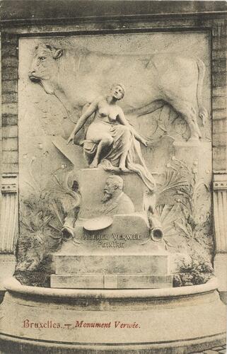 Colignonplein 12, monument met fontein (Verzameling Dexia Bank-KAB-BHG).