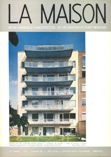 Avenue Ernestine 13, façade arrière ([i]La Maison[/i], 1, 1961, couverture).