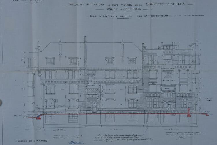 Pleisterstraat 10, 12 en 14, opstanden, GAE/DS 262-2 tot 14 (1925).