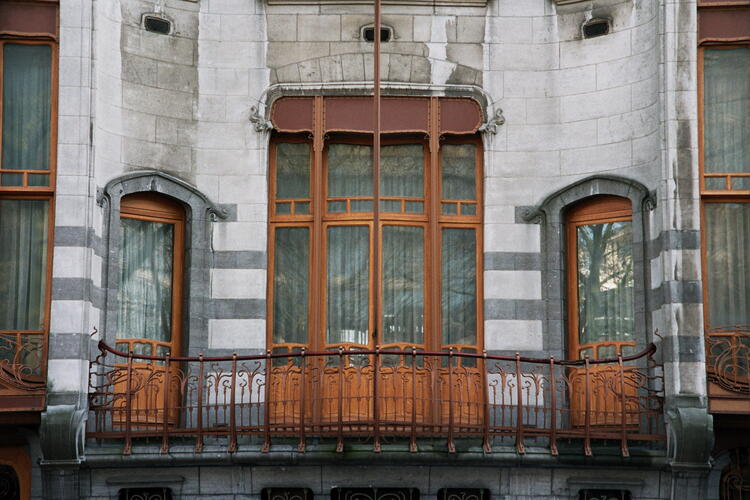 Huis Solvay. Terras op eerste verdieping (foto 2007).