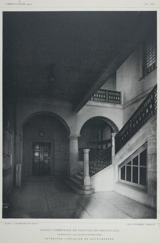 Stadhuis, trap van de burgemeester ([i]L’Émulation[/i], 4, 1912, pl. 20).