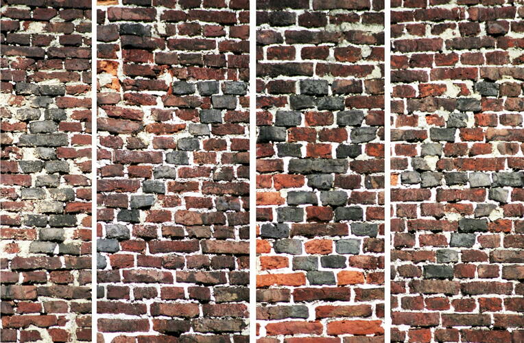 Petite rue de l’Église 2, millésime « 1784 » formé de briques noires, situé dans la partie supérieure du <a href='/fr/glossary/243' class='info'>pignon<span>Partie supérieure d’un mur-pignon, parallèle aux fermes de charpenterie, correspondant à la hauteur du comble. Il possède des rampants de formes variées : droits, chantournés, etc.</span></a> (photo 2005).