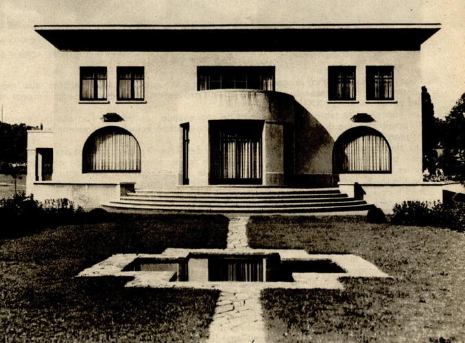 Horizonlaan 21-23, Villa Gosset. Zuidelijke gevel ([i]Bâtir[/i], 3, 1933, p. 83).