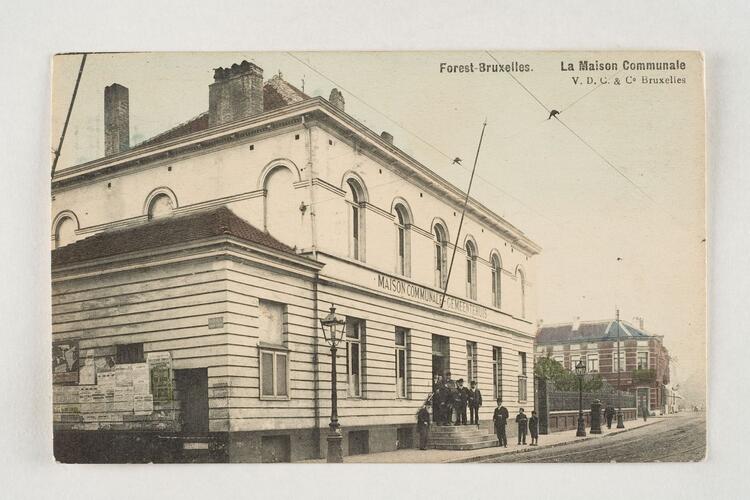 Brusselse steenweg, oud gemeentehuis, Collectie Belfius Bank – Académie royale de Belgique ARB-urban.brussels.