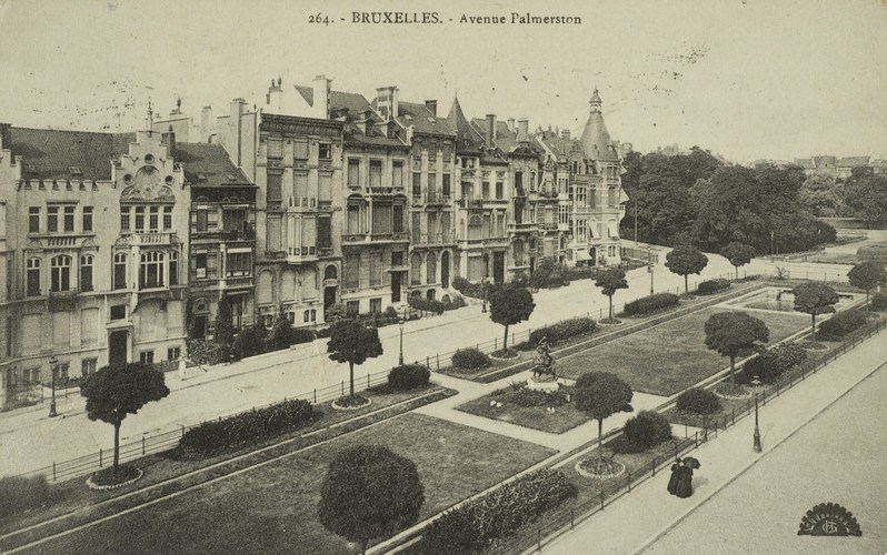 Avenue Palmerston côté pair, vers le square Ambiorix (Collection de Dexia Banque, s.d.).