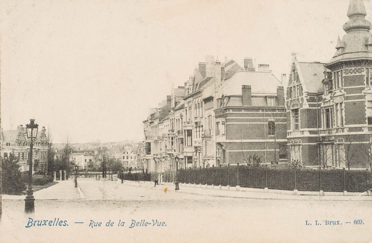Bellevuestraat, 1907 (Prentbriefkaartenverzameling Dexia Bank).
