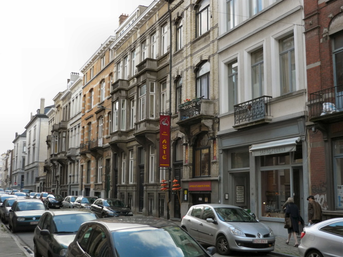 Rue Faider, dernières maisons du côté pair (photo 2008).