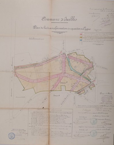 [i]Plan de la transformation du quartier du Cygne[/i], inspecteur voyer Victor Besme, AR 25.05.1894, ACI/TP 46.