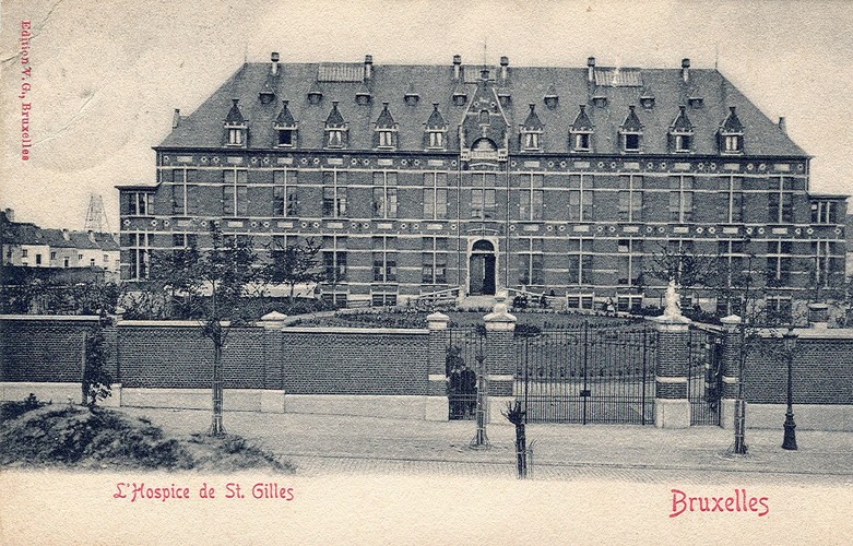 Home Jourdan, démoli (Collection cartes postales Dexia Banque, v. 1907).
