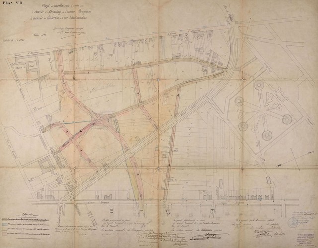 [i]Plan général d’alignement et d’expropriation par zones[/i] van de Berkendaalwijk, K.B. van 12.07.1902 (ir. D. Van Ouwenhuysen), GAV/OW dossier 12 (Brugmannwijk).