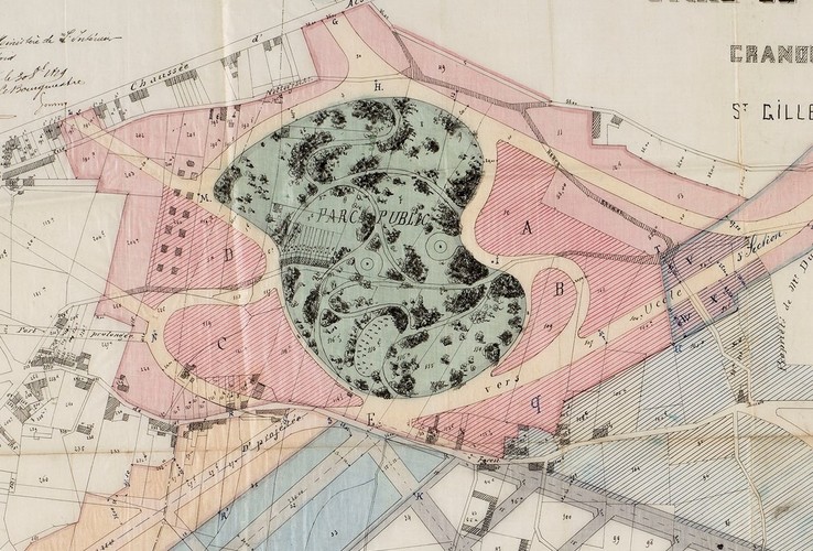 Parc du Midi, Quartier à villas, plan de Victor Besme, 1876, ACF/TP Dossier A.R. 22.09.1911.