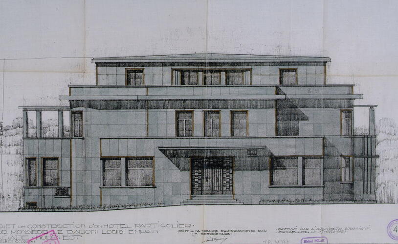 Avenue Franklin Roosevelt 67 et avenue Victoria 32, façade avant, AVB/TP 41387 (1930).